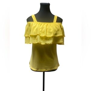 Sunny Yellow Ruffle Blouse GUC M